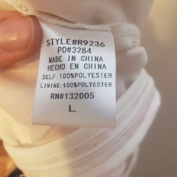 Entro Pink FLoral Bell Sleeved Tassels Sheer Romper Jumpsuit sz Large - Picture 5 of 7